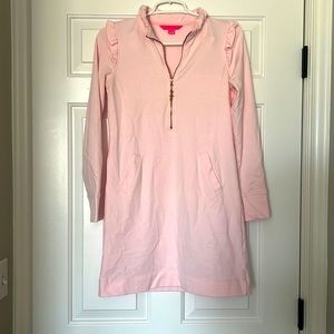 Lilly Pulitzer sweatshirt dress size XS light pink
